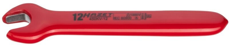 Hazet Einmaulschlüssel, schutzisoliert, Außen-Sechskant Profil, 12 mm