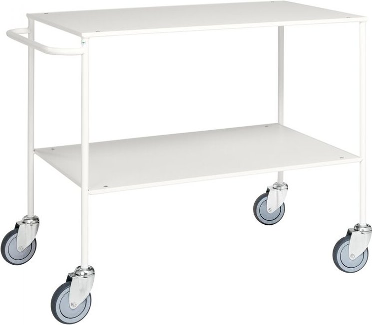 Kongamek Tischwagen voll verschweisst mit pulverbeschichtetem Rahmen 1000x580x850mm in weiss ohne Bremse