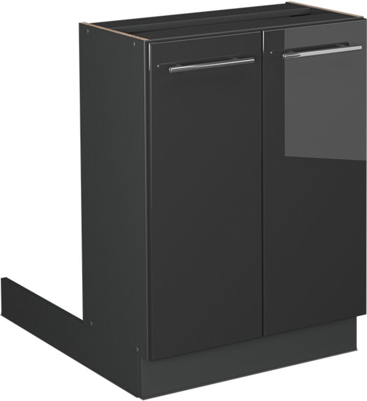 Kücheninsel Fame-Line, Anthrazit Hochglanz, 60 cm ohne Arbeitsplatte, Vicco