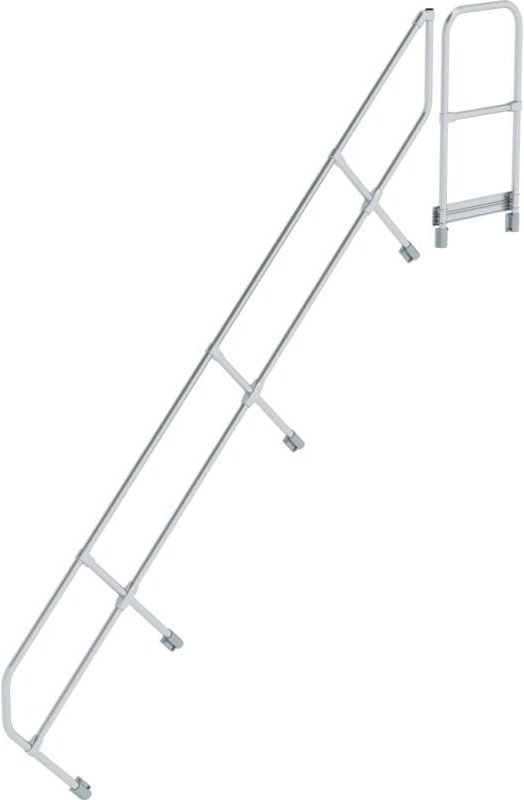 Günzburger Steigtechnik - zweiter Handlauf für Treppe mit Plattform 45° mit 12 Stufen - 600512