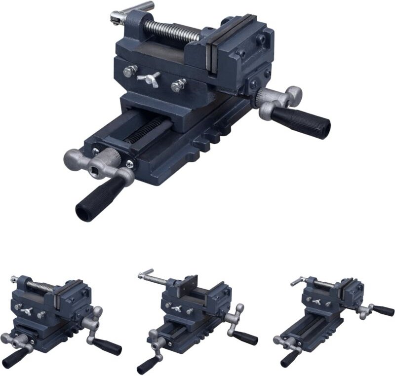 The Living Store - Schraubstock Kreuztisch Handbetrieben 70 mm - Schraubzwingen & -stöcke