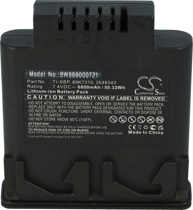 Akku Ersatz für Fluke 89K7310, ti-sbp, 2648343 für Wärmebildkamera (6800 mAh, 7,4 v, Li-Ion) - Vhbw