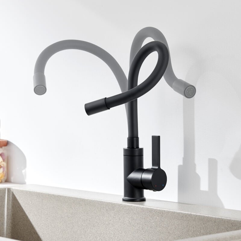 Auralum Max - Auralum Küchenarmatur flexibel 360°Drehbar Einhandmischer Hochdruck Küchenmischbatterien flexibler Wasserh...