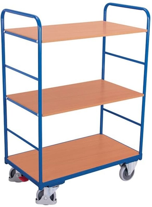 VARIOfit Etagenwagen, hoch mit 3 Ladeflächen 1000x600mm