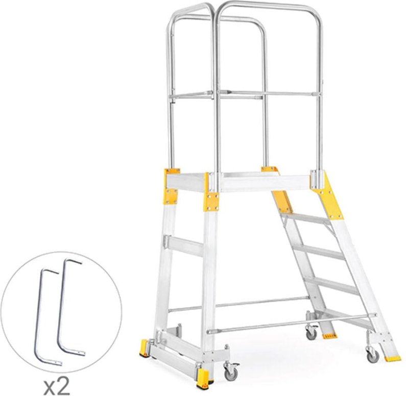Matisère - Mobile Plattformtreppe 3 Stufen - Maximale Arbeitshöhe. 2.62m - 9503R-MC