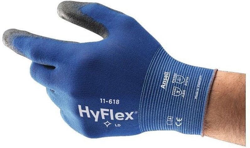Handschuhe HyFlex® 11-618 Gr.10 blau/schwarz en 388 psa ii Nyl.m.PU Ansell