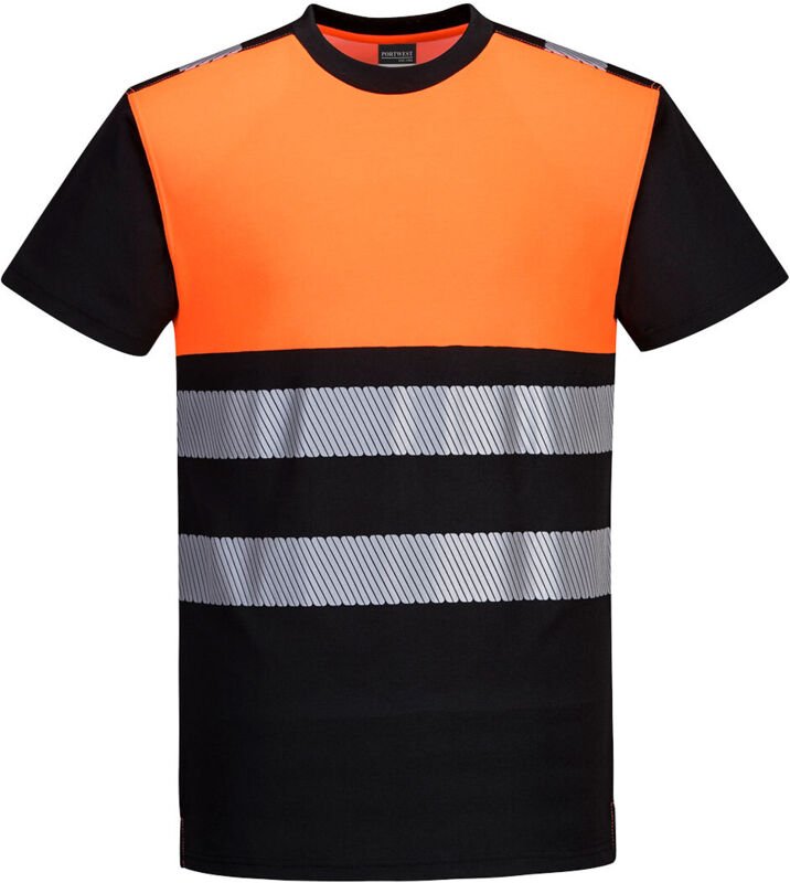 T-Shirt PW3 Hochsichtbarkeit Klasse 1 Schwarz/Orange L