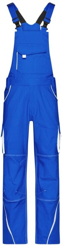 James&nicholson - Funktionelle Latzhose JN848 Gr. 54 royal/white