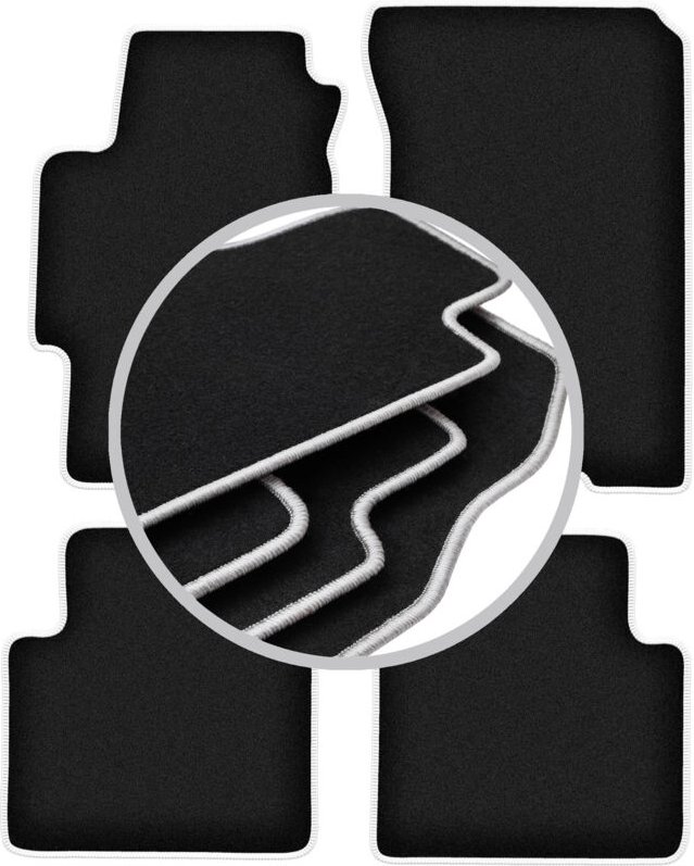 CARLUX-SILVER Autofußmatten für: Honda Accord VI Kombi, Limousine, Type-R (1997-2002)