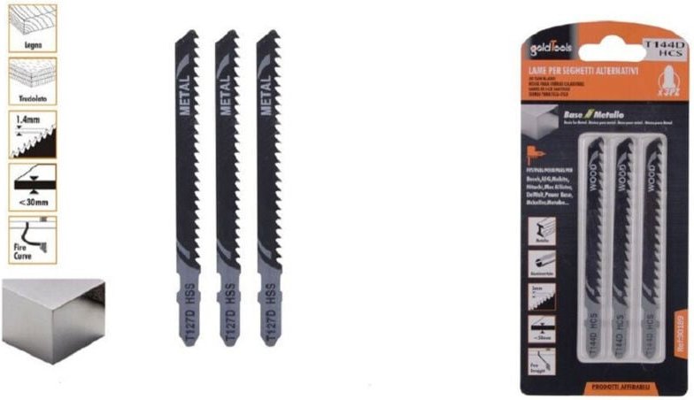 Trade Shop Traesio - Trade Shop - per seghetto alternativo T144D hcs lama ricamba per metalla 90189 -