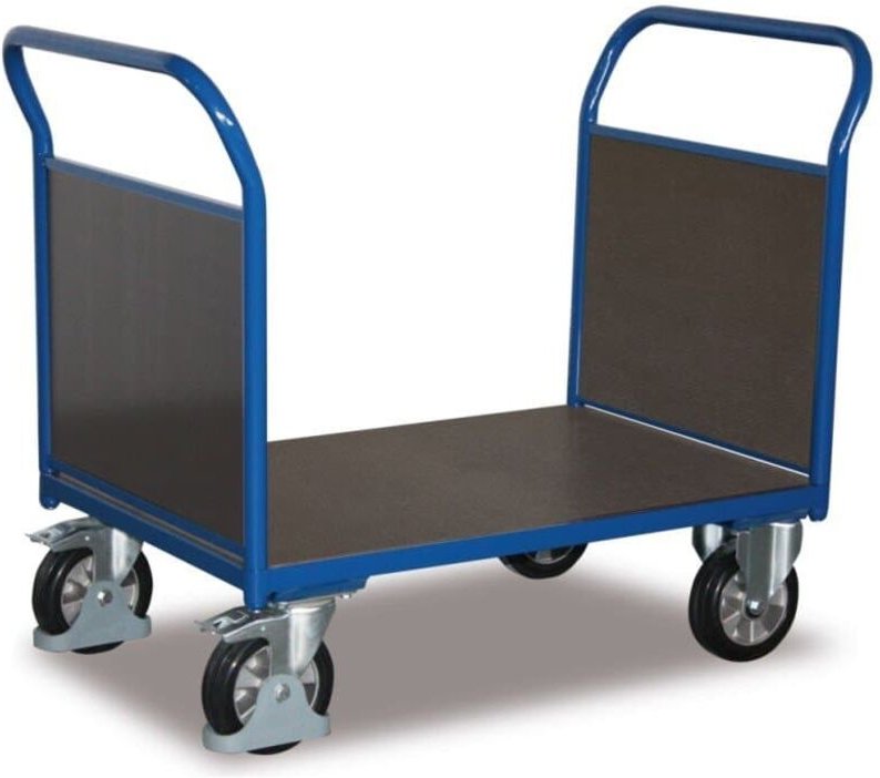 VARIOfit Doppel-Stirnwandwagen mit Siebdruckplatte 1000kg Tragkraft 1195x800mm