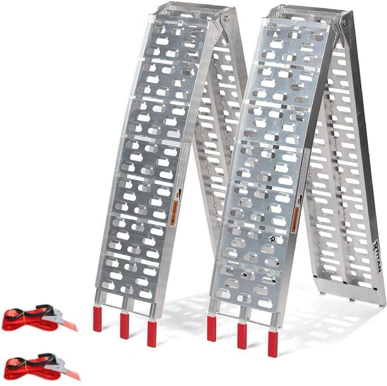 Hengda - swanew alu Auffahrrampe Verladerampe Verladeschiene Klappbar Motorrad Auto Rampe 2x Bis 680kg