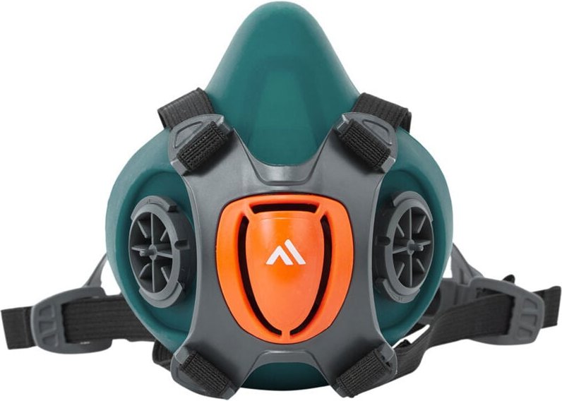 Halbmaske aus Silikon Blau S/M