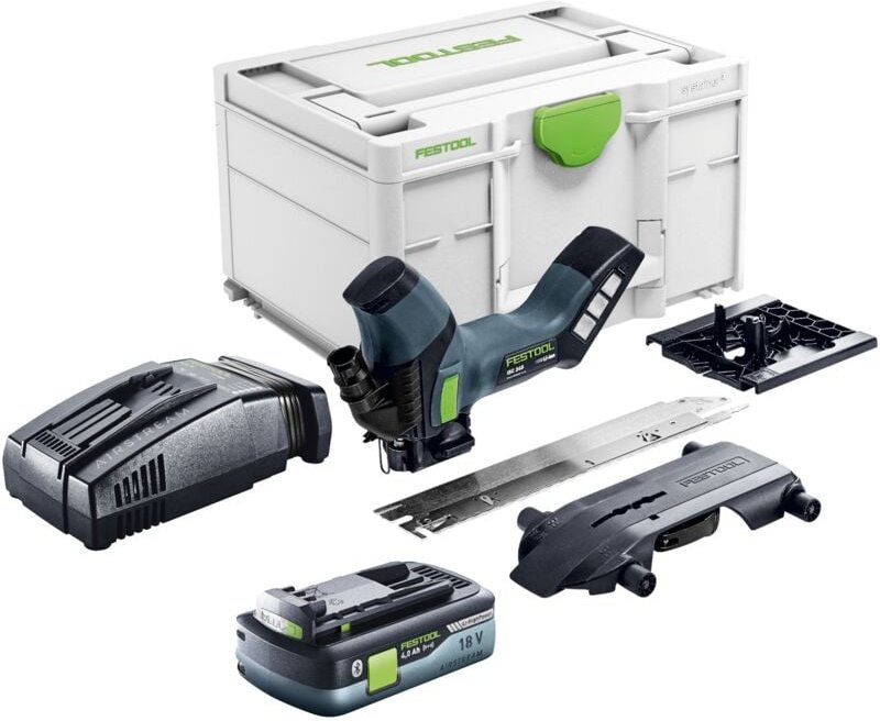 Isc 240 EB-Basic Akku Dämmstoffsäge 18 v 240 mm + 1x Akku 4,0 Ah + Schnellladegerät + Systainer - Festool
