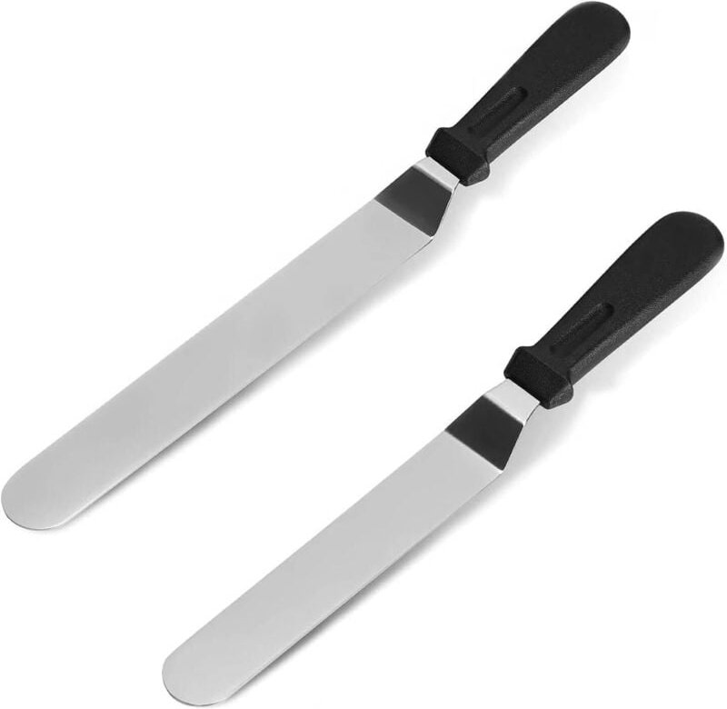 Bluedeer - Winkelpalette Torte, 2 Stück Professional Angled Offset Cake Spatula, Tortenspachtel mit 6 inch,8 inch Edelst...