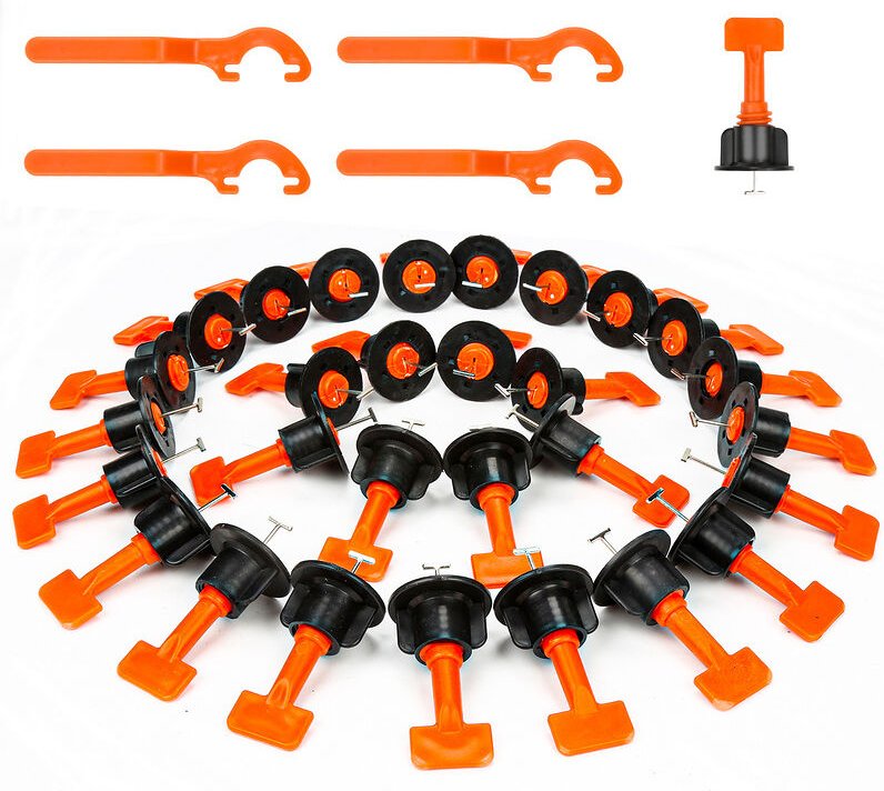 Randaco - swanew 220 Stück Fliesen Nivelliersystem Kit Wiederverwendbar Fliesen Nivellierer Set Verstellbar Fliesen Abst...