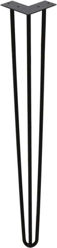 4x Hairpin Legs Möbelbeine Tischläufer schwarz Hairpin Legs 3 Bügel, für Esstisch 45cm - Swanew