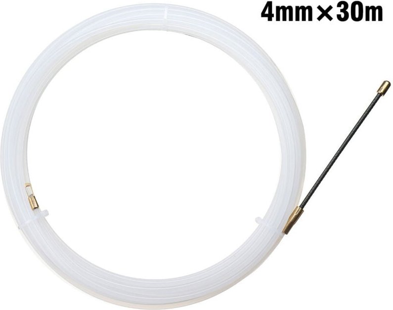 Nylon-Wandkabeleinfädler, Elektrokabeleinfädler, Netzwerkkabelführung, Kabeleinzieher, Rohrlocher, 4 mm x 30 m