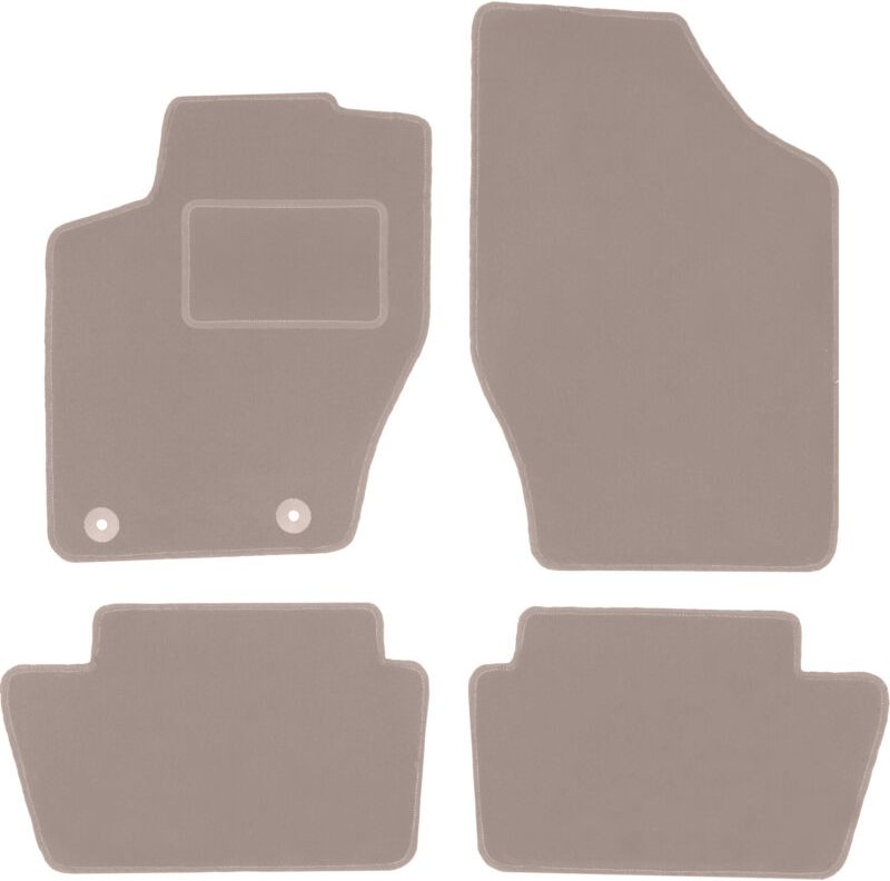 Beige Veloursmatten für: Citroen C4 II Schrägheck, Kombi (2010-2018)