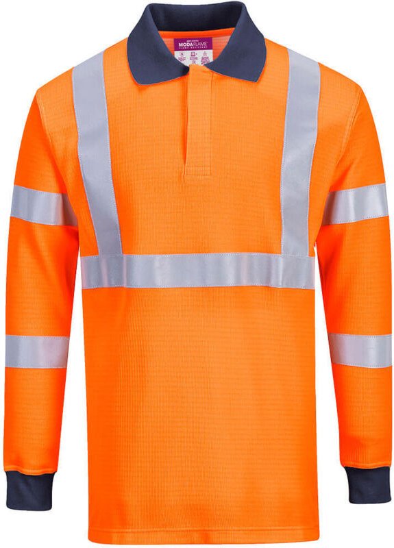Feuerfestes Polo mit RIS-Standard Orange 2XL