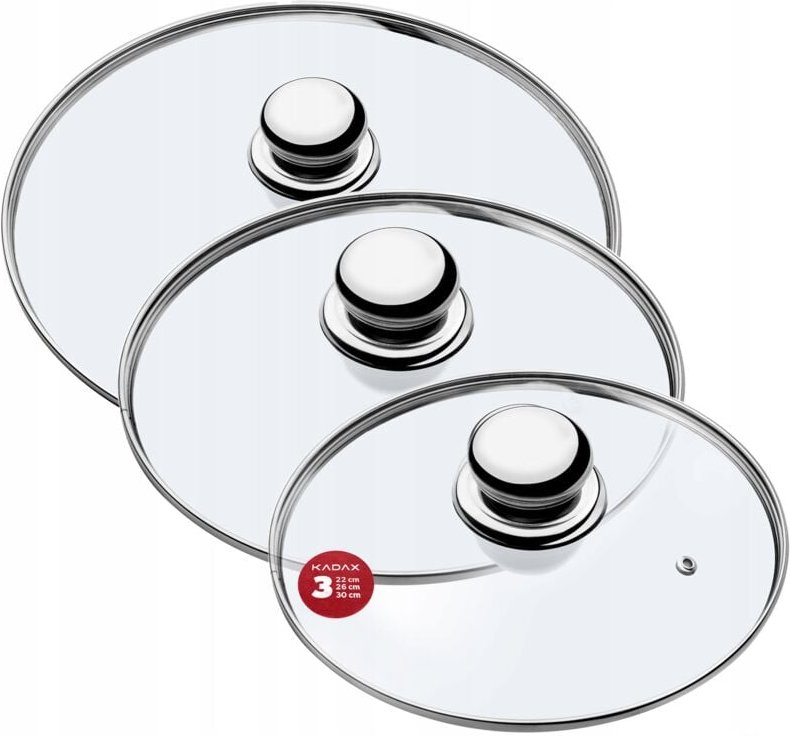 Thumbnail - Topfdeckel-Set, Universaldeckel aus Glas mit griff, hitzebeständiger Deckel-set in verschieden - Kadax