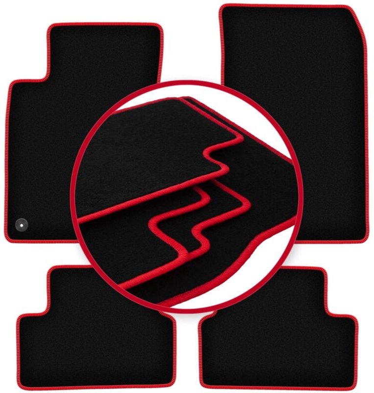 CARLUX-RED Autofußmatten für: Mercedes W176 A-Klasse (2012-2018)