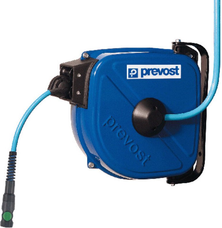 Industrie-Schlauchaufroller 12 m - 10x14 mm drf 1012ES mit Sicherheitskupplung esi 07 - Prevost