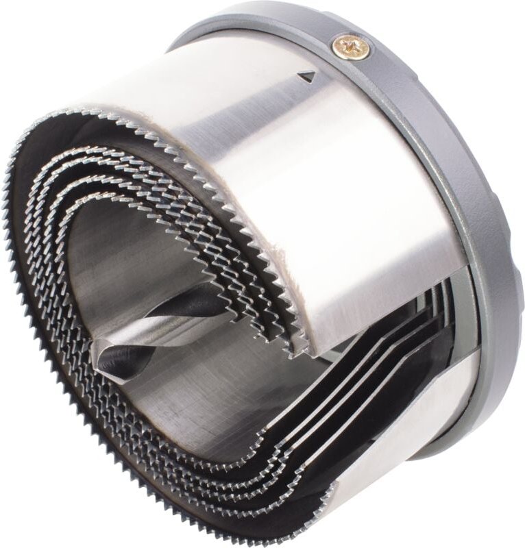 I Mehrkranzlochsäge "Professional" i 2155000 i ø 60–95 mm, Schnitttiefe 40 mm, Säge mit 5 Schnellwechsel-Einsätzen i Loc...