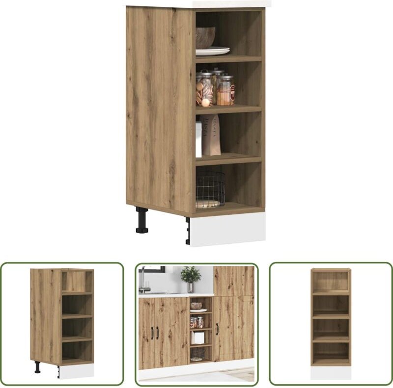 The Living Store - vidaXL Unterschrank Artisan-Eiche 30x44,5x81,5 cm Holzwerkstoff