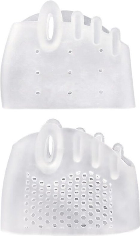 Shining House - Gel-Zehenspreizer, 2 Paar 5-Loch-Glätteisen für große Zehen für Männer und Frauen, Linderung von Ballens...