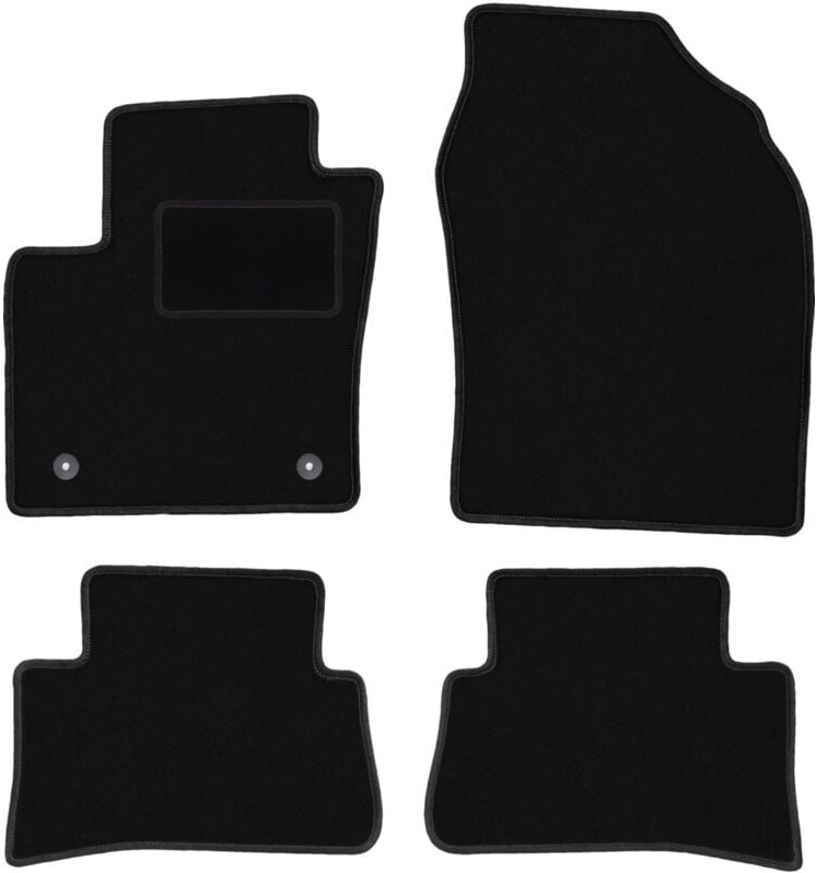 Schwarze Velours-Fußmatten für: Toyota C-HR Hybrid Crossover (2016-)