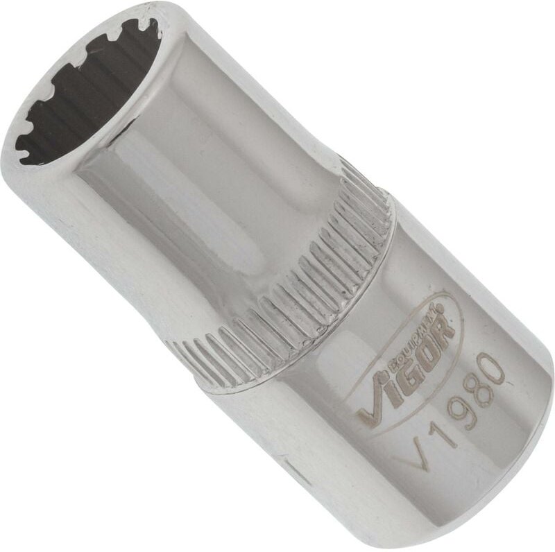 Multiprofil Steckschlüsseleinsatz ∙ V1980 ∙ 1/4 Zoll (6,3 mm) Vierkant hohl ∙ Multiprofil ∙ sw 7 mm