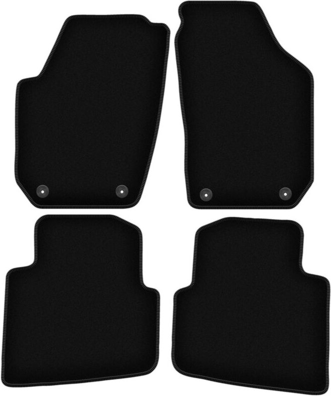 BASIC schwarze Veloursmatten für: Skoda Praktik Kombivan (2006-2015)