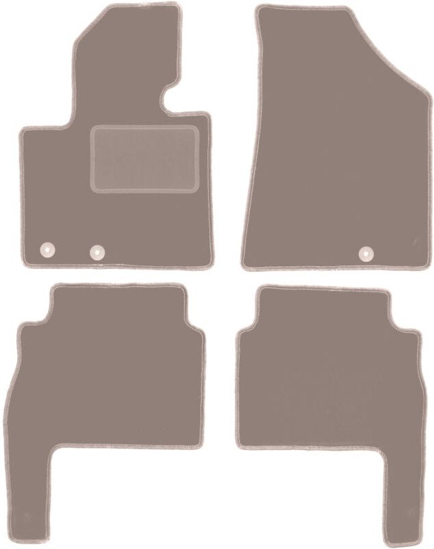 Beige Veloursmatten für: Kia Sorento II SUV (2009-2015)