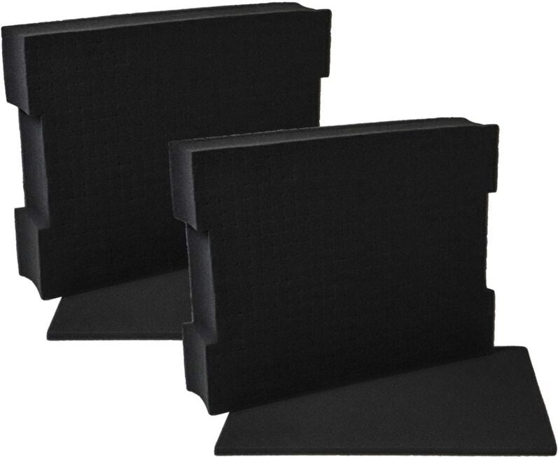 2x Schaumstoffeinlage mit Bodenplatte Ersatz für Bosch 1600A001S1, 1 600 A00 1S1 für Werkzeugkoffer - Individuell Anpass...