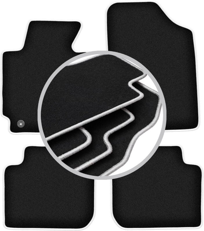 CARLUX-SILVER Autofußmatten für: Hyundai Elantra V Coupé, Limousine (2010-2016)