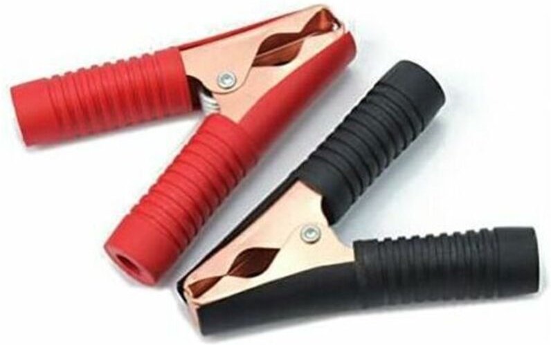 Lablanc - Krokodilklemmen für Schnellstart-Akkuladegerät (Schwarz + Rot), 2 Stück