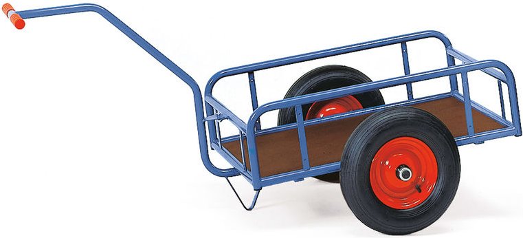 Fetra Handwagen mit Geländer 250mm hoch 1145x545mm Ladefläche Luftbereifung