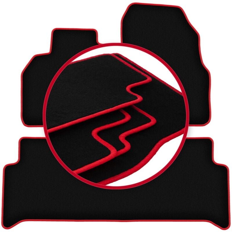 CARLUX-RED Autofußmatten für: Renault Grand Scenic II Minivan (2003-2009)