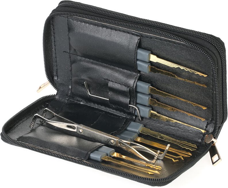 Professionelles 24-teiliges Schlosserwerkzeugset, Ausbildungsset für Schlosser mit Lederetui für Anfänger