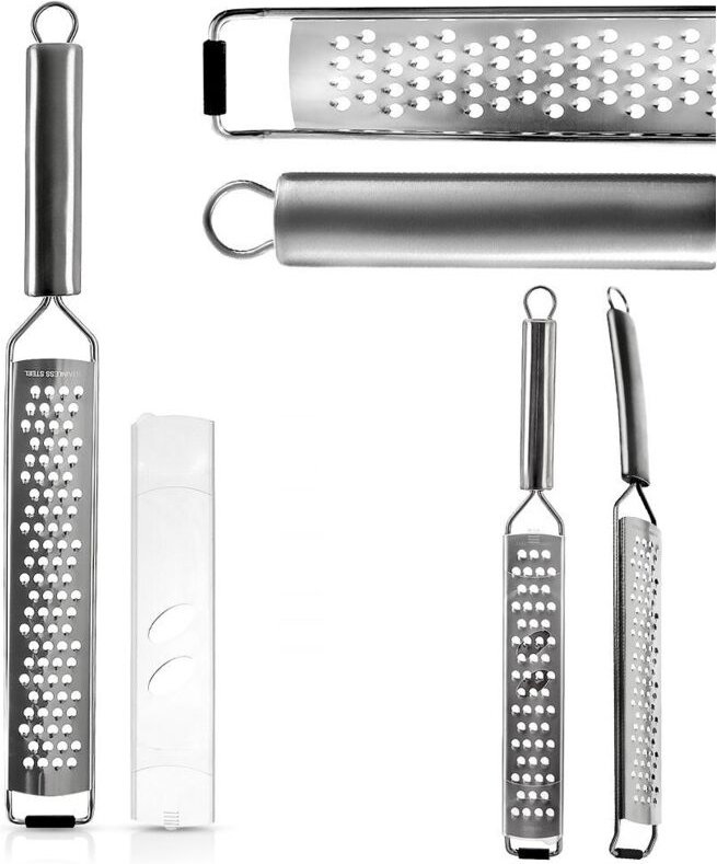 Küchenreibe für Gemüse, Käse, Zitrusfrüchte, Stahl, flach, 38 cm ORION 144804