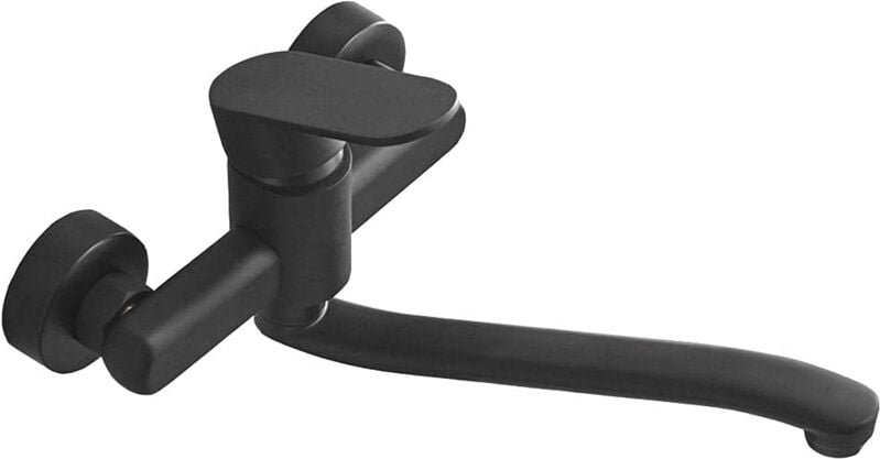 Einhebel-Wand-Küchenarmatur für Küchenarmatur Retro schwarz (30 cm (Auslauflänge), G1/2)