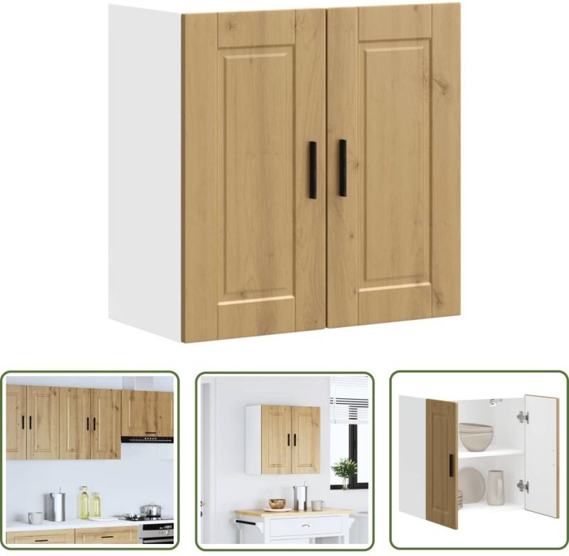 The Living Store - vidaXL Küchen-Hängeschrank Porto Artisan-Eiche Holzwerkstoff