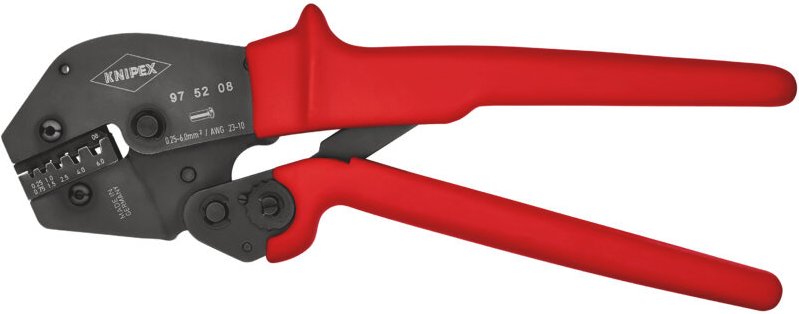 Knipex - 97 52 08 Crimpzange auch f. 2-Handbedien. KST-Hülle brün. 250 mm