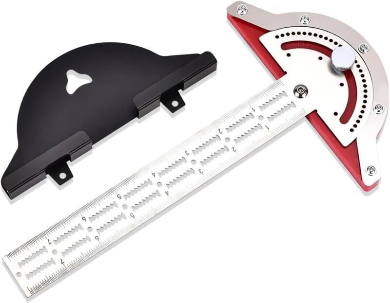 10 Zoll Zimmermannswinkel, Zimmermanns-Anreißlehre, 45/90-Grad-Winkellineal, Messschieberlineal, Zimmermannswinkel-Set, ...
