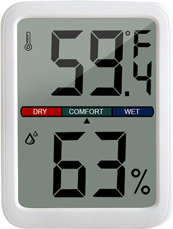 Innenthermometer für Zuhause mit großen Buchstaben, Thermometer-Hygrometer mit 4,1-Zoll-LCD-Bildschirm, langlebige Innen...