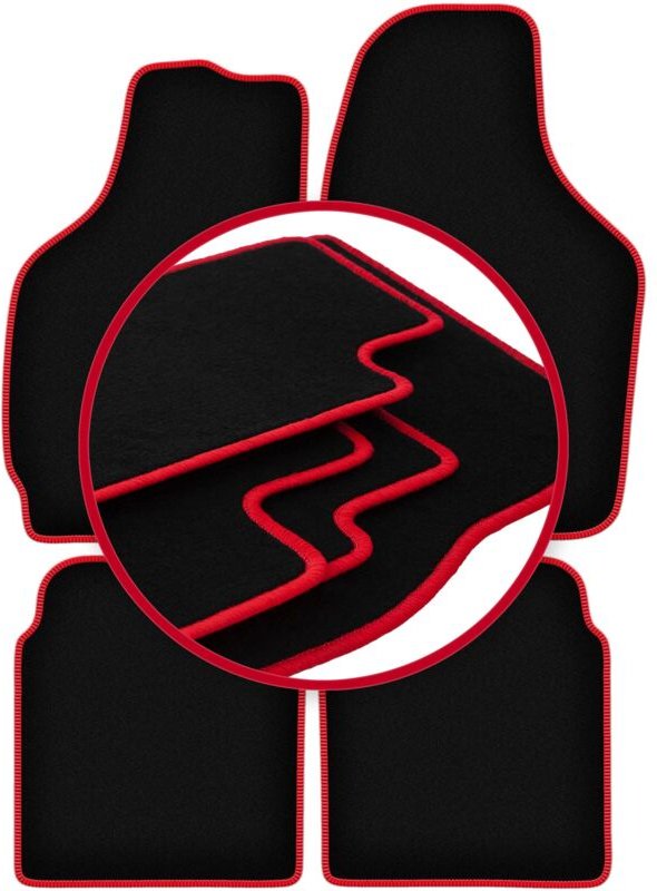 CARLUX-RED Auto-Fußmatten für: Daewoo Tico Fließheck (1996-2001)