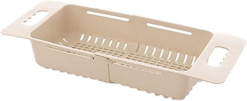 Ausziehbares Küchenabtropfgestell aus Kunststoff für Gemüse, Obst und Aufbewahrungskorb