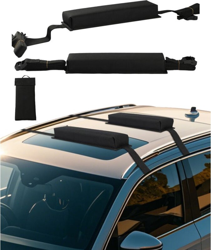 Weiche Dachgepäckträgerpolster (395 mm) großes universelles Autodachgepäckträgerpolster, 80 kg belastbares Trägerpolster...