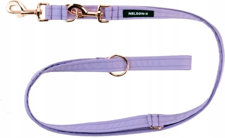 Elegante Nelson-X 2 M/2 Cm Kleine Karabiner-Leine Mit Goldenen Beschlägen